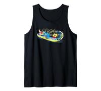 Spongebob Squarepants Surf Wave Riding Style 90s Fun Artwork Tank Top