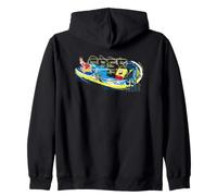 SpongeBob SquarePants Surf Wave Riding Style 90s Fun Artwork Zip Hoodie