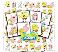 Spongebob Squarepants Tattoos Party Favors Bundle ~ 70+ Pre-Cut Individual 2" x 2" Spongebob Temporary Tattoos for Kids Boys Girls (Spongebob Party Supplies MADE IN USA)