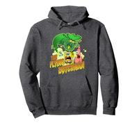 SpongeBob SquarePants The Flying Dutchman Distressed Pullover Hoodie, Adult Unisex, Dark Heather Grey, Large