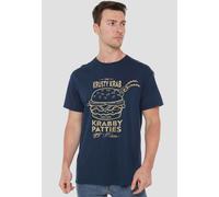 Spongebob Squarepants The Krusty Krab Shock Mono Unisex Adult T Shirt, Navy Spongebob Navy XL