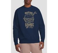 Spongebob Squarepants The Krusty Krab Shock Mono Unisex Crew Sweatshirt, Navy Spongebob Navy S