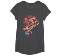 Spongebob Squarepants The Krusty Krab T-Shirt, Girls, Dark Heather Grey, Medium
