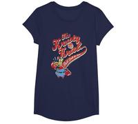 Spongebob Squarepants The Krusty Krab T-Shirt, Girls, Navy Blue, Large