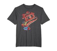 Spongebob Squarepants The Krusty Krab T-Shirt, Men's Big and Tall, Dark Heather Grey, 3X Tall