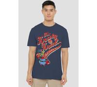 Spongebob Squarepants The Krusty Krab Unisex Adult Heather T-Shirt, Navy Heather | Size: Small Spongebob Navy S