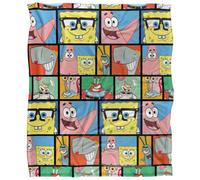 Spongebob Squarepants Tile Print Blanket Multicoloured (One Size)