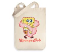 SpongeBob SquarePants Unisex Beige Feather Boa Tote Bag (One Size)