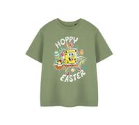 SpongeBob SquarePants Unisex Kids Green Hoppy Easter Short Sleeved T-Shirt - 7-8 Years