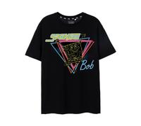 SpongeBob SquarePants Women's Adult Short Sleeved T-Shirt (Black) in Black | Size: 2XL Spongebob Squarepants Black 2XL