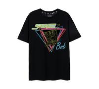 SpongeBob SquarePants Womens Black 80's Neon Short Sleeved T-Shirt - XXX-Large