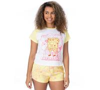 SpongeBob SquarePants Womens Multicoloured Short Sleeve Short Leg Pyjama Set - Large