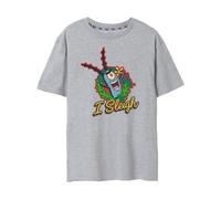 SpongeBob SquarePants Women's Short Sleeved T-Shirt (Adult Grey Marl) | Size: Medium Spongebob Squarepants Grey M