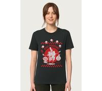 SpongeBob SquarePants Women's The Krusty Crab Stay Positive Relaxed Fit T-Shirt in Black | Size: XL Spongebob Squarepants Black XL