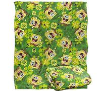 Spongebob St. Patrick'S Pattern Silky Touch Super Soft Throw Blanket 152 X 127 cm