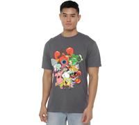 Spongebob The Whole Gang Unisex T Shirt, Charcoal, X-Large