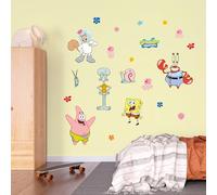 Spongebob Wall Sticker - 7 Character Set Decal Wall Art (60cm Width x 30cm Height)