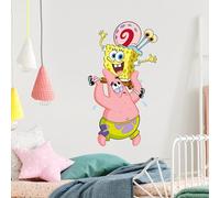 Spongebob Wall Sticker - Spongebob, Patrick and Gary Stack Decal Wall Art (90cm Height x 50cm Width)