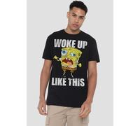 Spongebob Woke Up Like This Meme Unisex T-Shirt, Black | Size: 3XL Spongebob Black 3XL