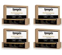 SpongeCo - Dry Cleaning Soot Eraser Sponge - Pet Hair, Smoke, Soot, Dust and Dirt Remover - 3x6x3/4 (4 Pack) All Natural Latex Rubber, Made in The USA