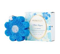 SPONGELLÉ Hawaiian Collection Body Wash-Infused Buffer Bath Sponge | Cleansing & Exfoliating Sponge | Massages & Nourishes | Shower Puff with Fragrant Body Wash | 14+ Showers | White Ginger