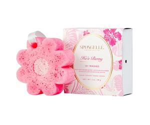 SPONGELLÉ Hawaiian Collection HEE Berry Botanical Body Wash-Infused Buffer, Loofah Pad, Pink, 14+ Showers