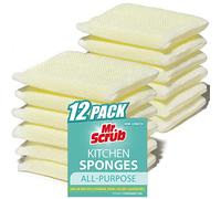 Sponges Kitchen Dish Sponge for Washing Dishes Cleaning Kitchen, All-Purpose, 12 Pads, Non Scratch, Premium Kitchen Scrub Sponge and Scrubbers Cleaning Pads, Ideal for Kitchen, Bathroom