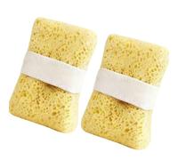 Sponges Loofahs in Pastel Yellow with Cellular Texture for Rich Bubble and Skin Friendly Bathing Shower Sponges Wash