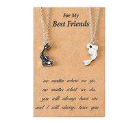 SPONGL Fashion Bracelet 1/2 x Braided Rope Bracelet Tai for Yin Yang Fish Bracelet Adjustable Rope Necklace Set for Lovers Jewelry, 16-30cm, Metal