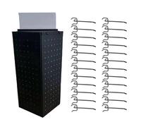 SPONGL Jewelrys Holder,Rotating Pegboard Display Stand Jewelry and Accessory Organizers with Revolving Base Portable for Retail Organization