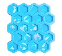SPONGL Resin Molds,Light Shadow Bracelet Decor Silicone Mold Hexagonal Holographic Stud Earring Mold Ornament Mould for Birthday Gift