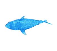 Spongy Dolphin Bead Stress Ball Toy Squeezable Stress Relief Funny Anti Stress Pops It Fidget Reliever Stress Vent Toy for Kids Adults 10ml Blue (BCA)