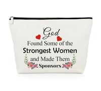 Sponsor Gift Makeup Bag Appreciation Gifts for Her Christian Gifts Religious Gifts Confirmation Sponsor Gift AA Sponsor Gift NA Addiction Recovery Gift Thank You Gift for Sponsor Cosmetic Pouch