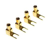 Sponsored Ad - [4 Pack] 4 pcs Total Hi-end Banana to Spade Adapter Plug/Speaker Cable Connector 4 PCS [Wy-yp01 / Spade De L]