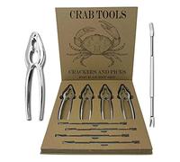Sponsored Ad - Crab and Lobster Crackers and Picks Four Guest Set - Nautical Crab Board Box Included for Smart Storage and.