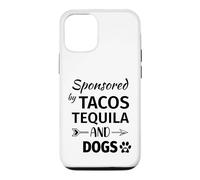 Sponsored By Tacos Tequila & Dogs,Pet Dogs Drink Tequila Dog Case for iPhone 12/12 Pro