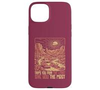 Spontaneous Unplanned Road Trip Adventure 70s Groovy Vintage Case for iPhone 15 Plus