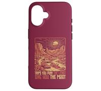 Spontaneous Unplanned Road Trip Adventure 70s Groovy Vintage Case for iPhone 16