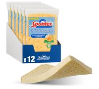 Spontex 2 Thick Sponge Moppets, 16 x 12cm