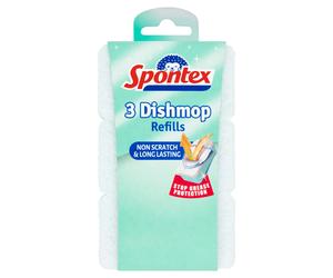 Spontex 3 Dishmop Non Scratch Sponge Refills