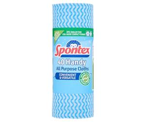Spontex 40 Handy All Purpose Cleaning Cloths on a Roll - 6 Pack (Full Case)