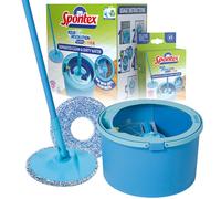 Spontex Aqua Revolution System Xtra Floor Mop and Bucket Set with Free Refi