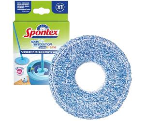 Spontex Aqua Revolution System X'tra Mop Refill | Microfibre Mop Head for Wet & Dry Surfaces | Cleans Laminate, Wood & Tile Flooring