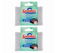 Spontex Brilliant Non Scratch Scourer X 2