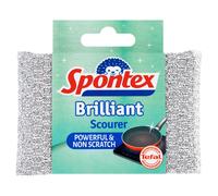 Spontex Brilliant Scourer Pad Silver Non-scratch 31600328