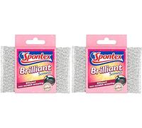 Spontex Brilliant Scourer Pad Silver Non-scratch 31600328