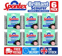 Spontex Brilliant Scourer Pad Silver Non-scratch Powerful & Non Scratch gw1.05