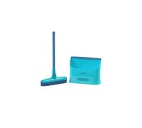 Spontex Catch and Clean Indoor Rubber Broom and Dustpan