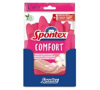 Spontex Comfort Household Gloves for Optimal Protection and Comfort, Size Large, 12 Pairs