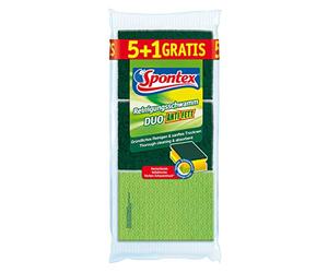 Spontex Duo anti-grease cleaning sponge 5 + 1 per pack, 6 packs (6 x 6)